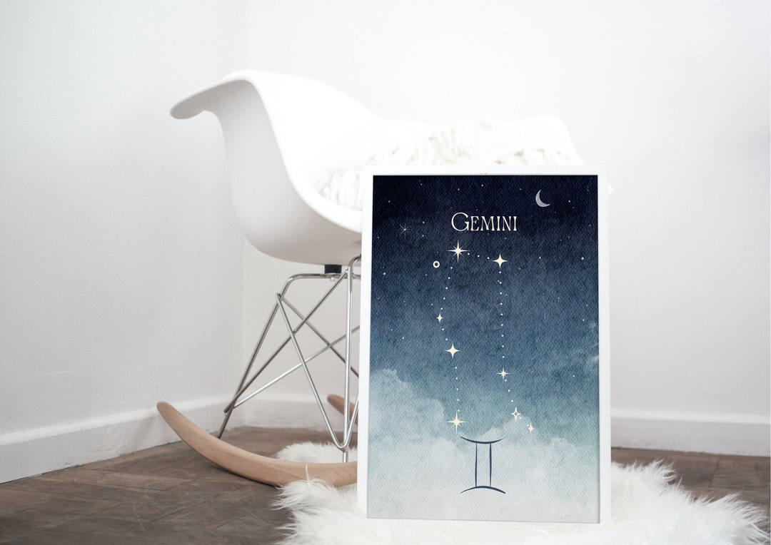 Gemini | Zodiac | Constellation | Printable Wall Art | Poster | Digital ...