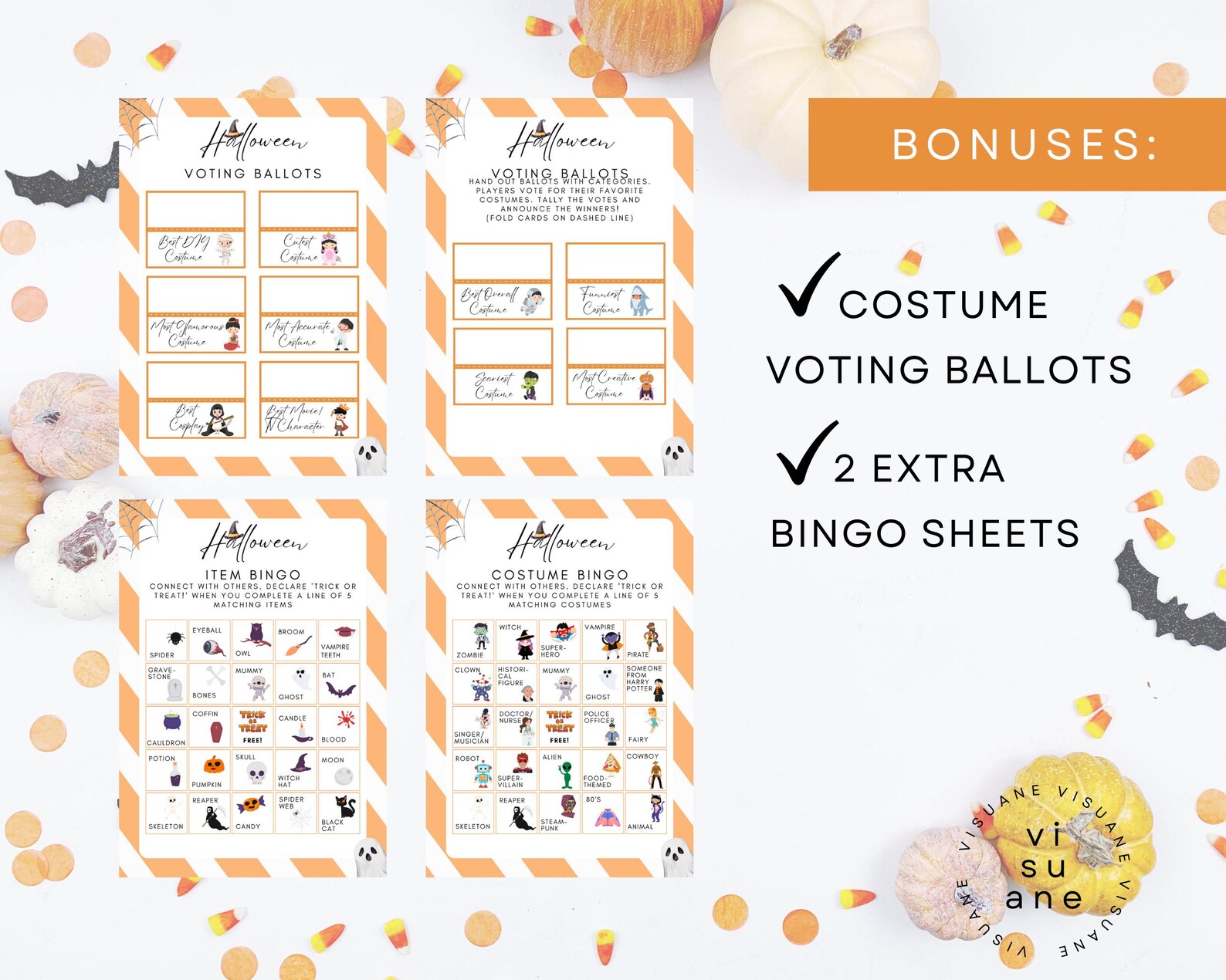 Printable Halloween Game Bundle Party Games Halloween Family Games ...