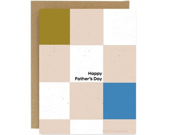 Father's Day Greeting Card - Checkered Board