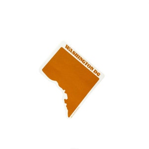 Washington DC Orange Sticker
