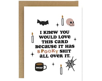 Sale - Halloween Greet Card | Spooky Sh*t Halloween Card | Fall Anniversary | Halloween Card | Happy Halloween Card | Pandemic Card |