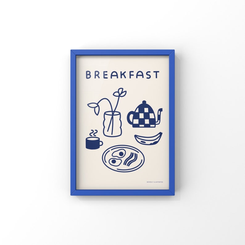 Breakfast Print Breakfast Art Print - Etsy