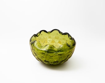 Vintage Decorative Green Glass Bowl