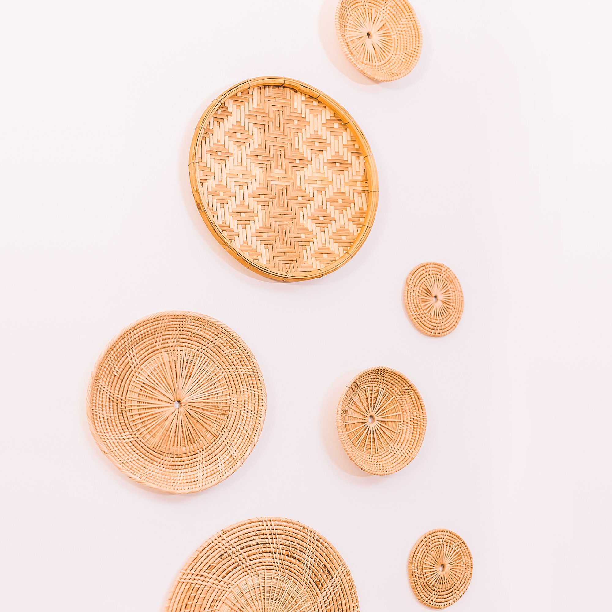 Set von 7 Rattan Bambus alle in VollerBlüte AUF Verkauf | Etsy