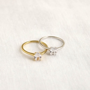 Ovaal geslepen Solitaire Ring, 18k vergulde ovale verlovingsring, belofte ring, sierlijke voorstel ring, ovale diamanten ring, cadeau voor vrouwen afbeelding 8