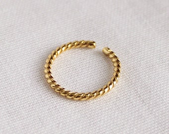 2 PCS EM0040-MG Twisted Hoop ring connector supply for girl tassel earrings necklace pendant bracelet charm 16.5 mm matte gold plated