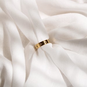 18k Gold Band Ring, Cz North Star Ring, Starburst Ring, Gold Star Ring, Polaris Ring, Statement Ring, Stacking Ring, Gift For Women image 5