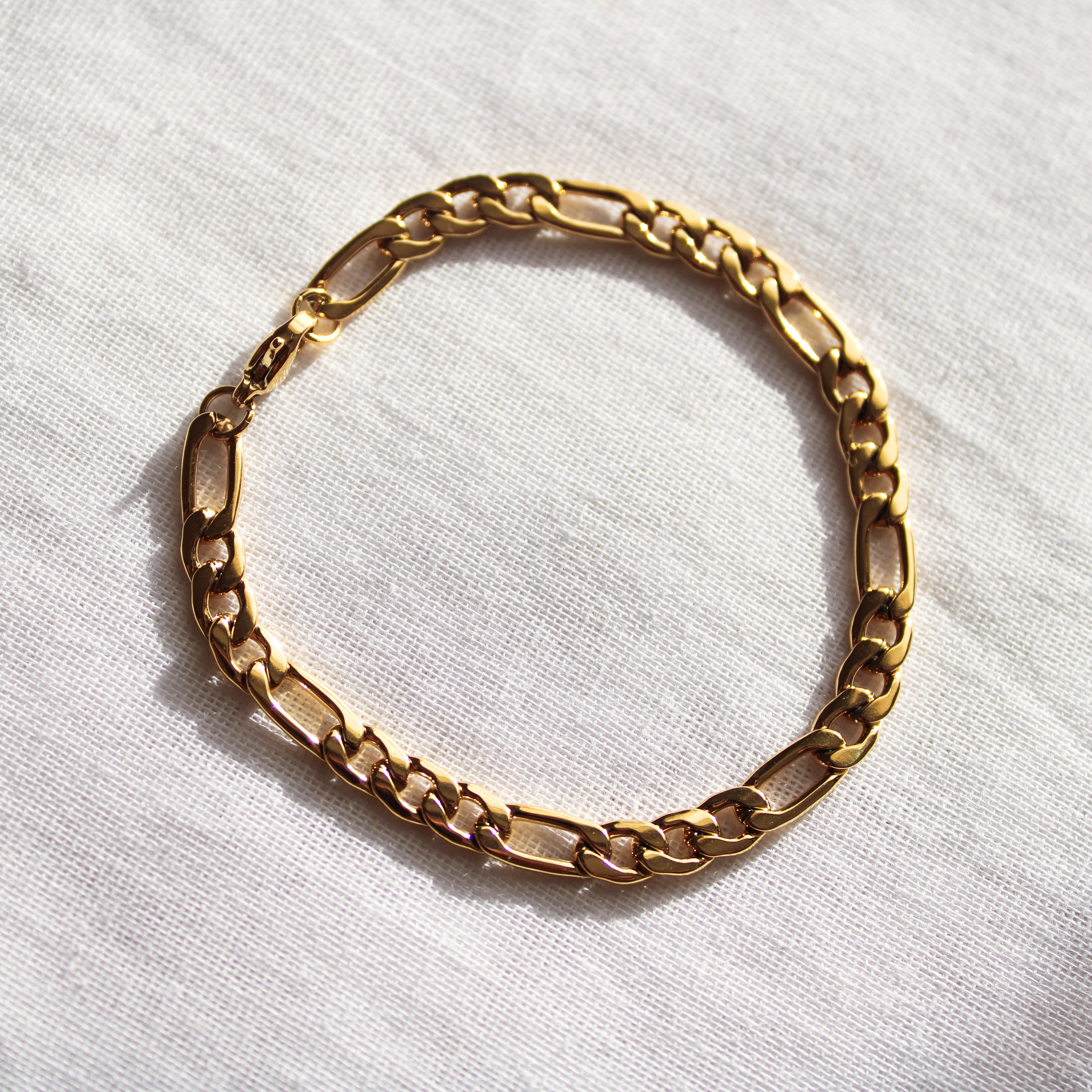 Figaro 18k Gold-Filled Bracelet – Luna Custom Jewelry