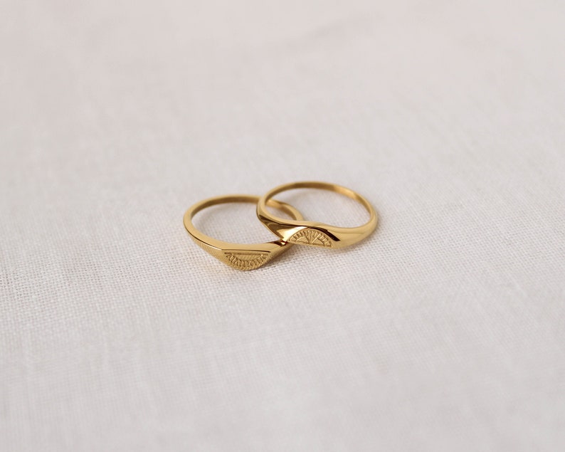 Friendship Rings, Sun And Moon Rings, 18k Gold Plated Rings, Twin Rings, Stacking Rings, Dainty Gold Rings, Matching Rings, Couple Rings 