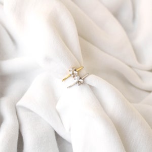 Anillo solitario de corte ovalado de plata, anillo de compromiso ovalado, anillo de promesa de plata, anillo de propuesta delicada, anillo de diamantes CZ ovalado, regalo para mujeres imagen 6