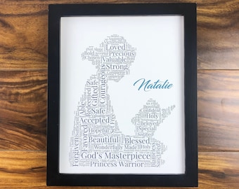 Book Word Art, Personalized Reader Print, Book Lover Wall Art, Bookworm Gift, Meaningful Gifts Her, Librarian Gift, Religious Gifts Her Mom