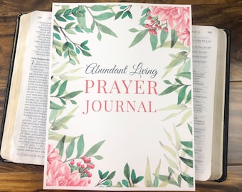 Printable Prayer Journal, Digital Notebook, Digital Download Journal Pages, Prayer Diary, Journal With Prompts, Undated Journal