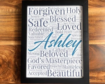 Personalized Affirmations Wall Art, Religious Gifts Her, Meaningful Gift, Unique Gifts Women, Thoughtful Gifts Friends, Christian Gifts