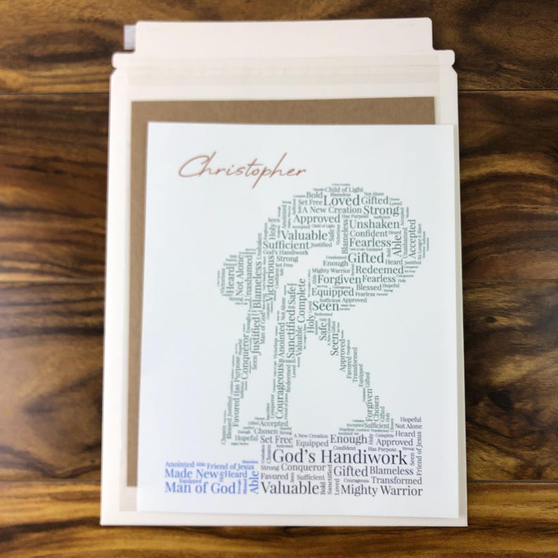 Male Swimmer Word Art, Religious Sports Wall Art, Personalized Swim