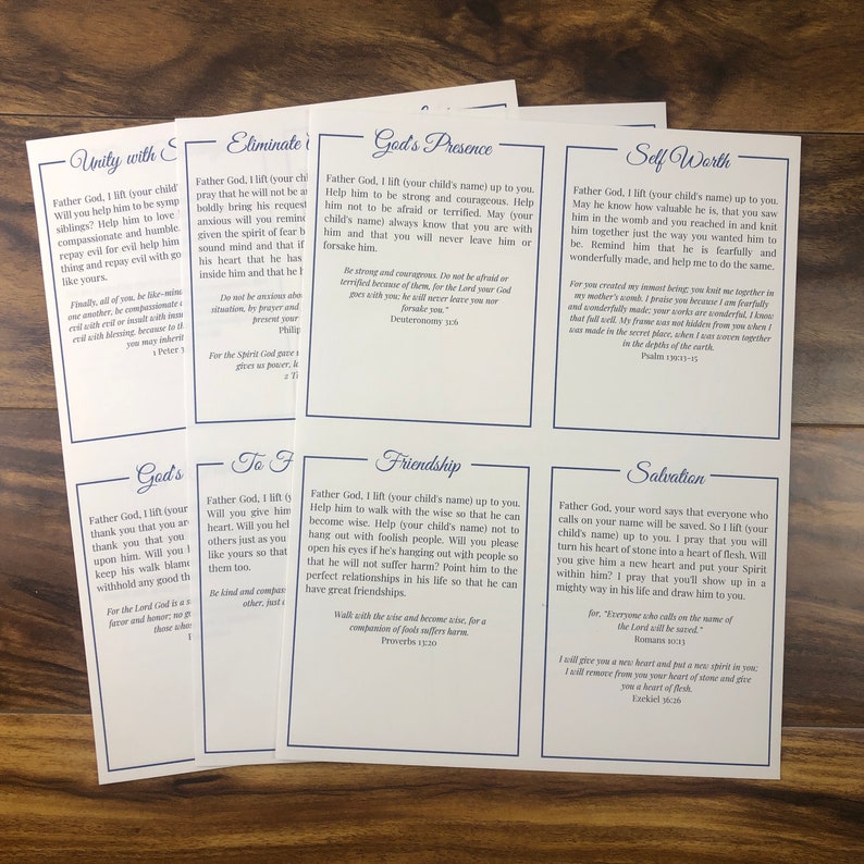 Prayers For Your Kids Printable Scriptures To Pray Over Your image 5