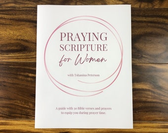 Prayer Guide for Women, Printable Guided Prayer Journal, Bible Verse Prayers, Printable Prayer Cards, Religious Self Care Gift Women