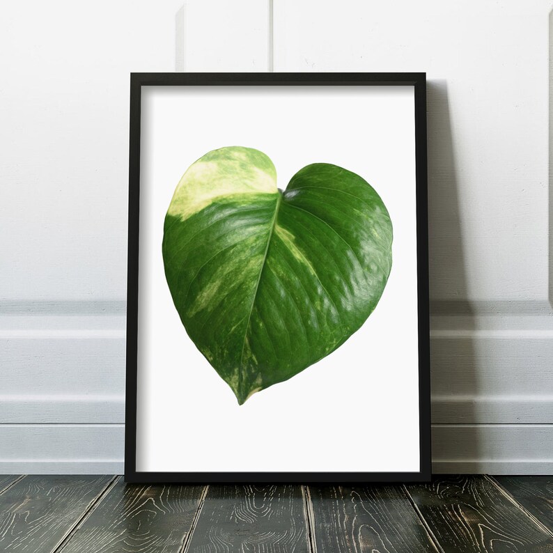 Set of 3 Prints Minimal Green Leaf Print Palm Leaf Poster Etsy UK