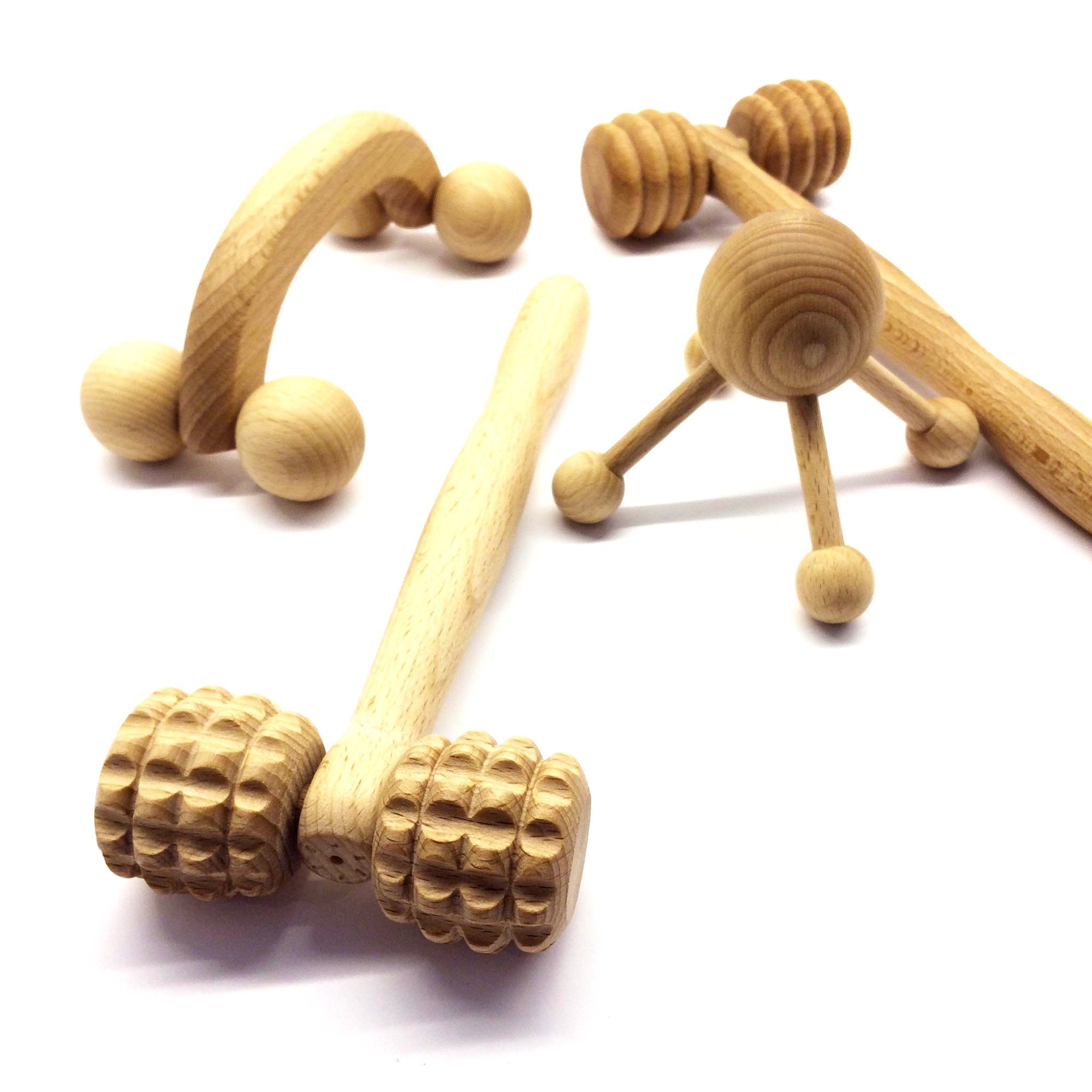 Massage Set Mini Wood Therapy Tools Wooden Massager Massage Etsy