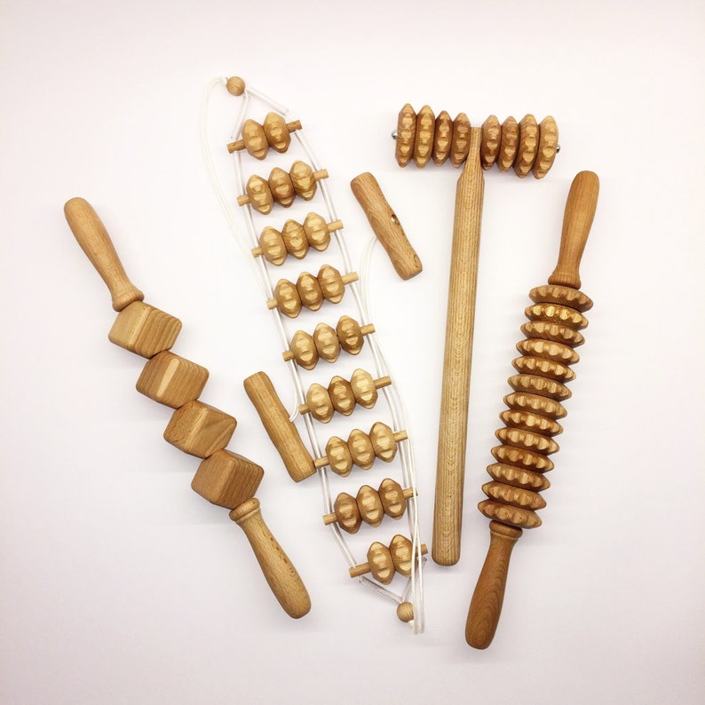 Wood Therapy Set massage Tools Wood Massager Madero Etsy