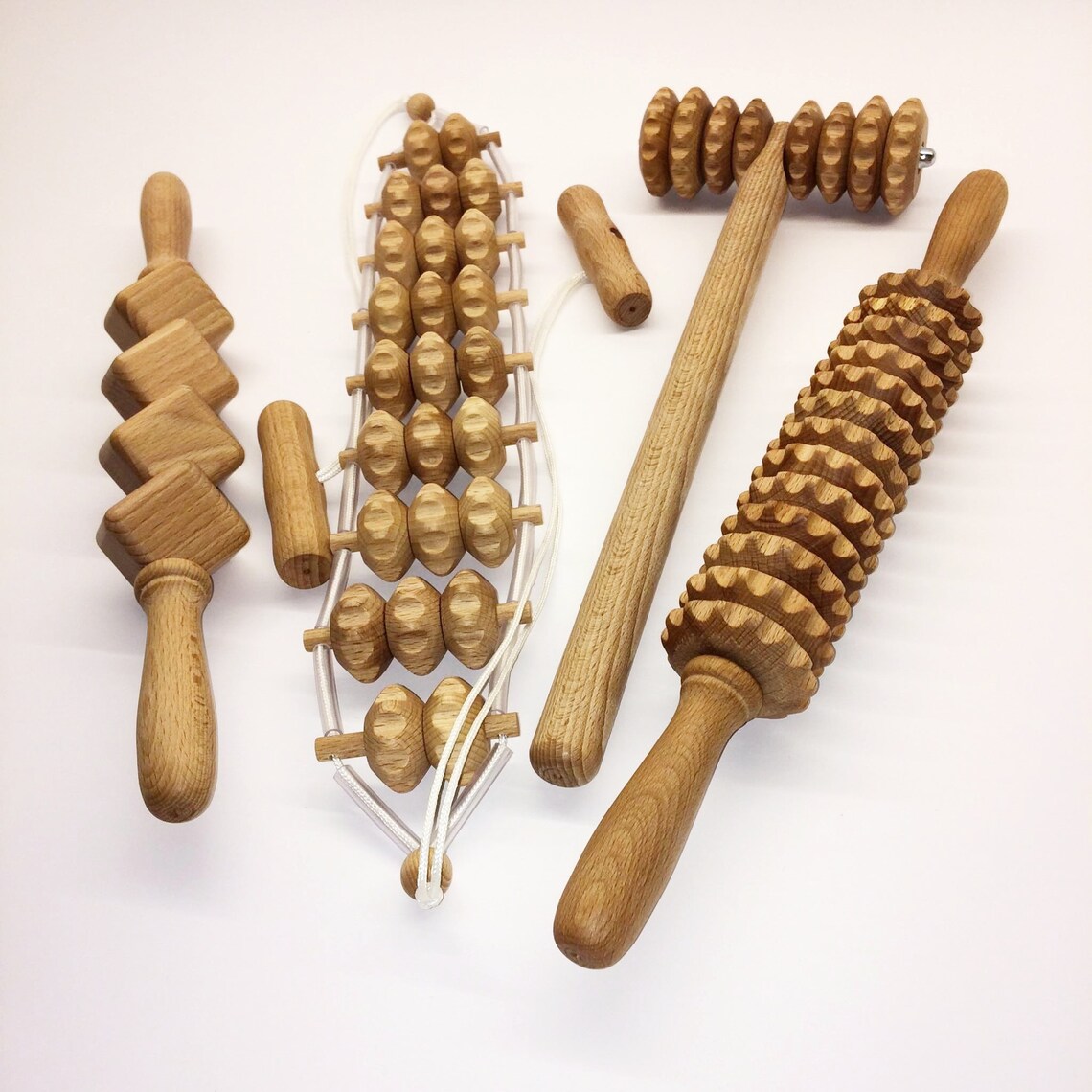 Wood Therapy Set Massage Tools Wood Massager Madero Etsy