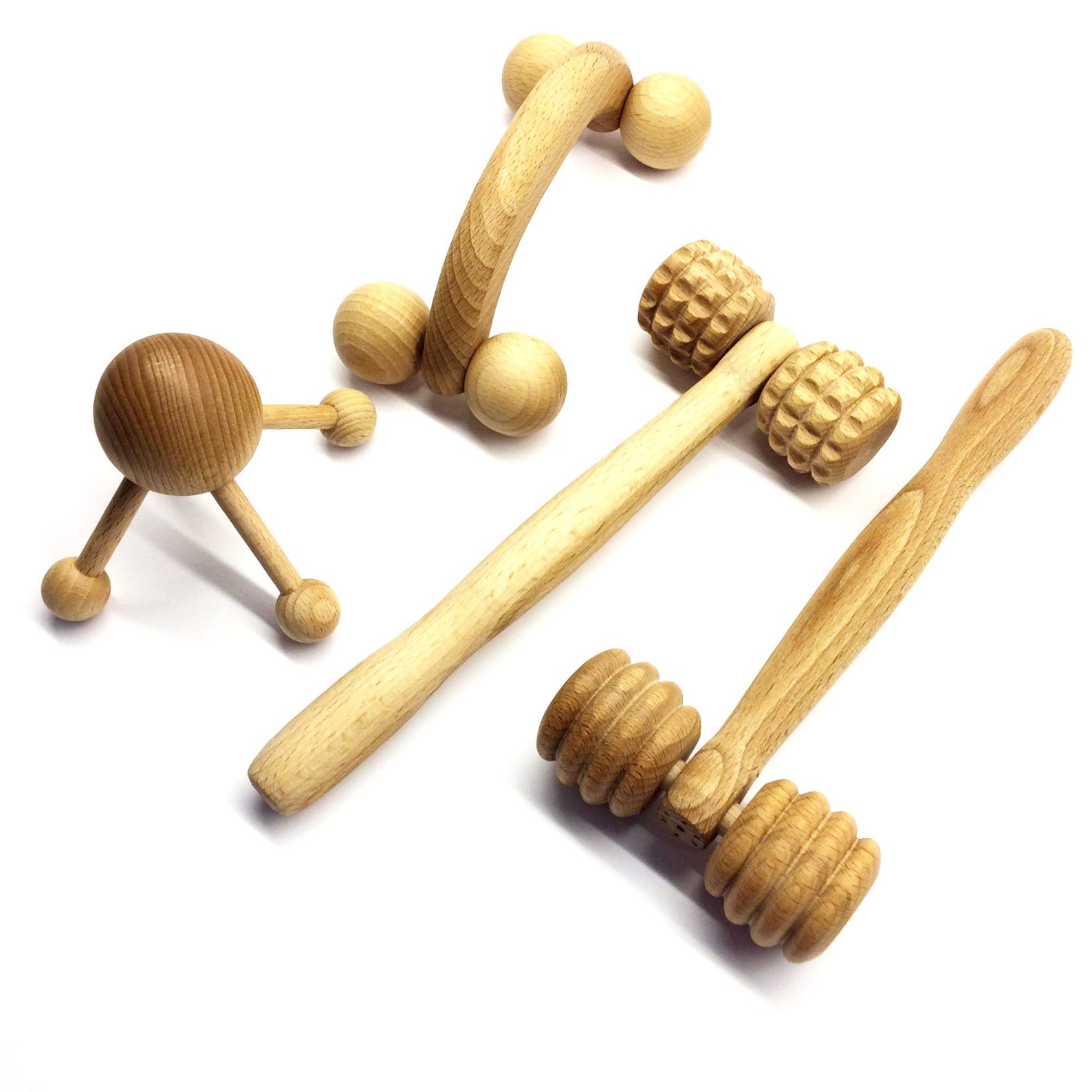 Massage Set Mini Wood Therapy Tools Wooden Massager Massage Etsy