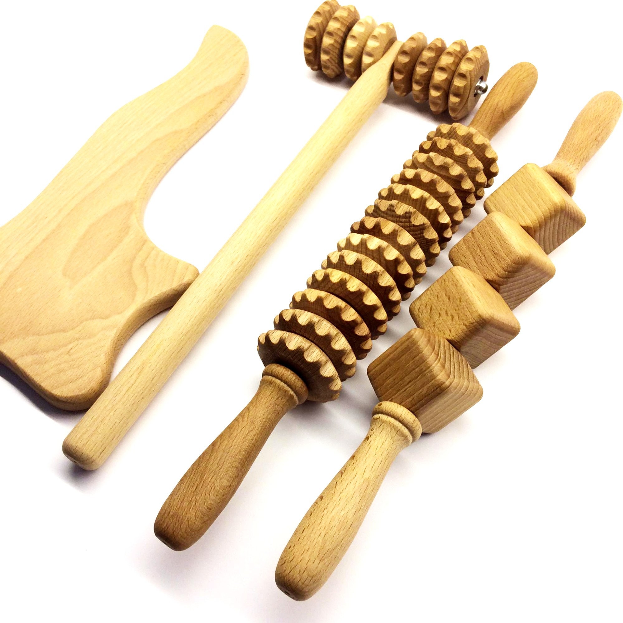 Wood Therapy Tools Wooden Massage Tools Set Body Shape Etsy