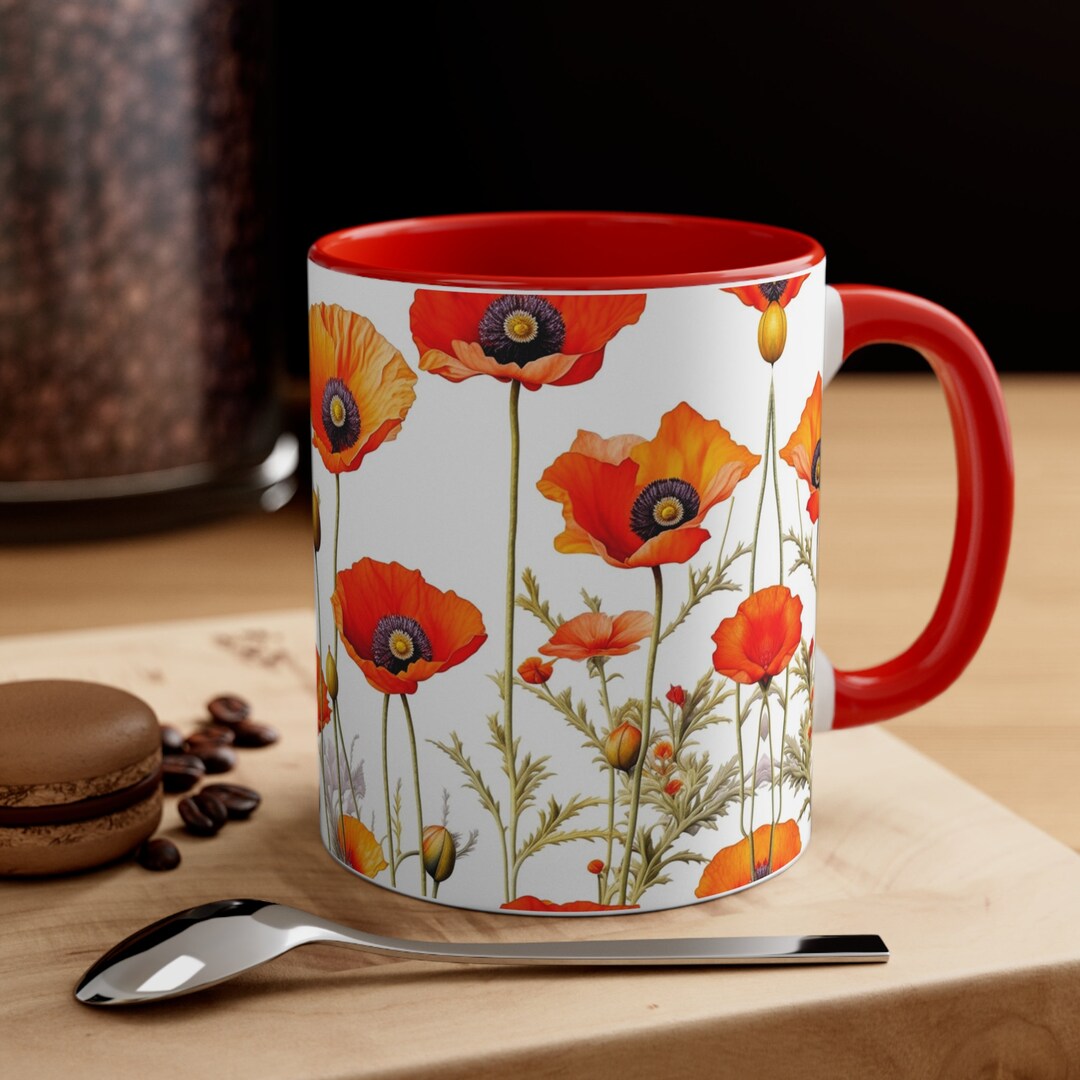 Pressed Flowers Mug, Boho Wildflowers Cottagecore Coffee Mug, Pastel Floral Nature Mug, Flower