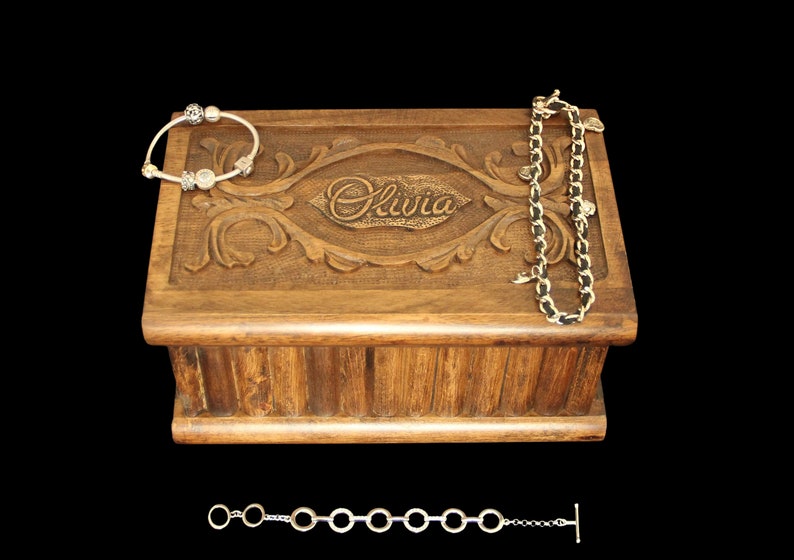 Large Personalized Puzzle Box With 7 Optional Interior Color Etsy