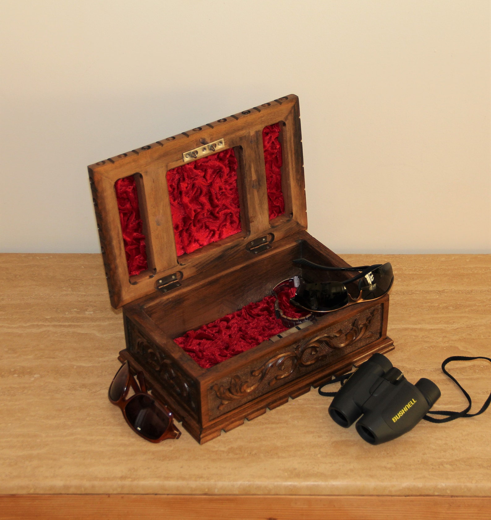 Wooden Anniversary Locking Secret Box With 8 Sequential Opening Steps ...