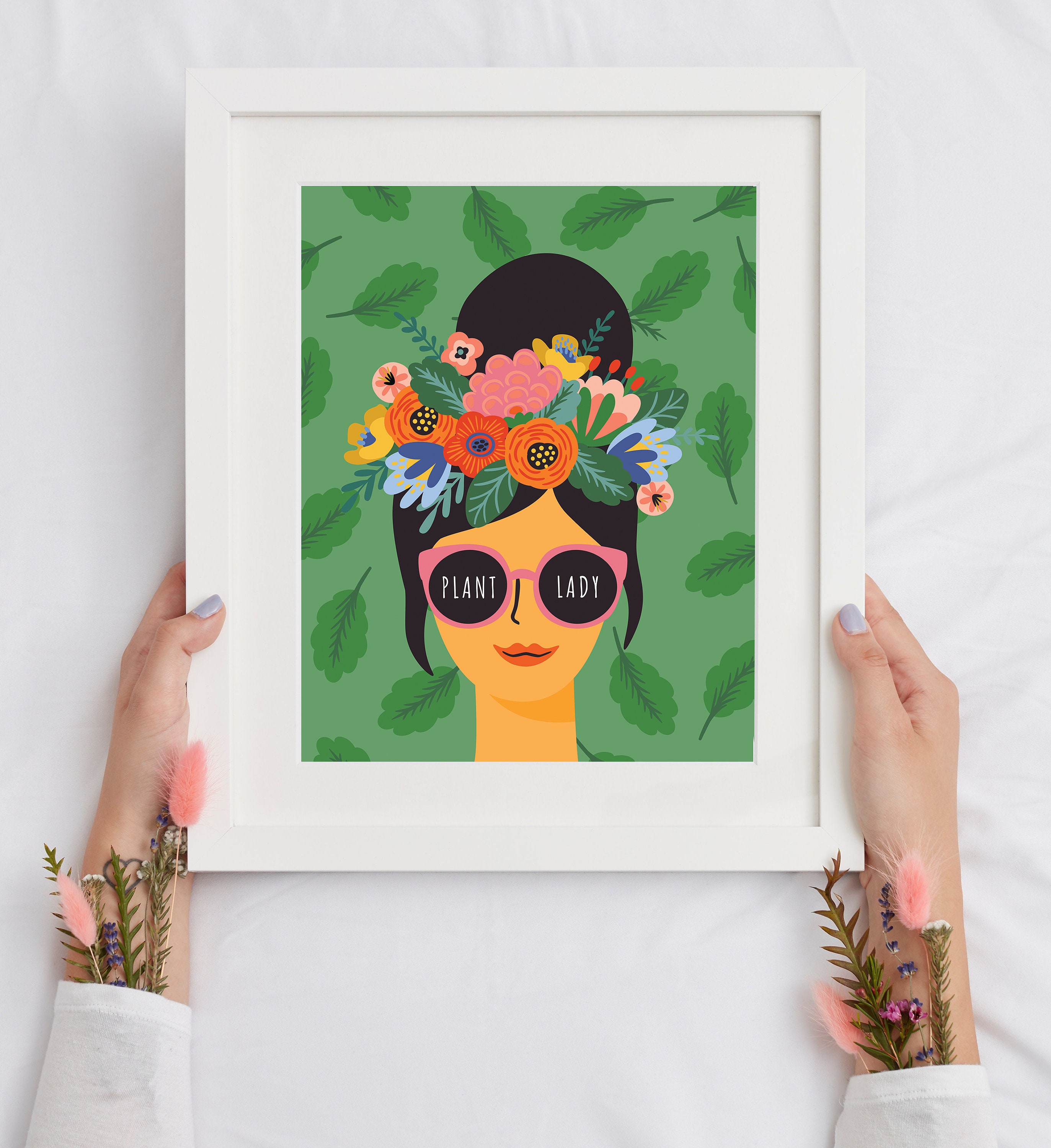 Crazy Plant Lady Wall Art, Gardening Print, Plant Lover Gift, Urban