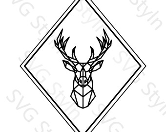 Geometric Deer SVGPNGJPG File