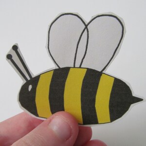 Cute Adorable Bumble Bee Handmade Sticker