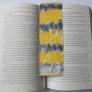 Handmade Bumble Bee Striped Painted Custom Laminated Bookmark image 2