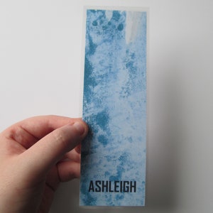 Blue Handmade Hand-painted  Acrylic Ocean/Sea/Water Inspired Custom Laminated Bookmark