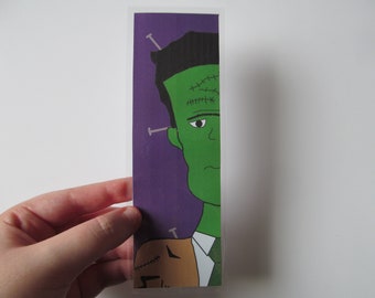 Cute Spooky Frankenstein's Monster Laminated Halloween Bookmark