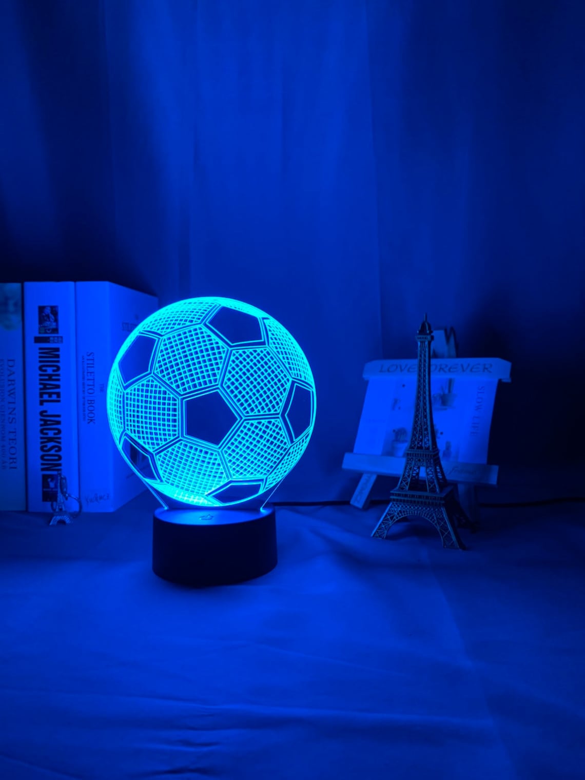 Football 3D Light Lamp Soccer LED Color Light Lamp For Kids Etsy