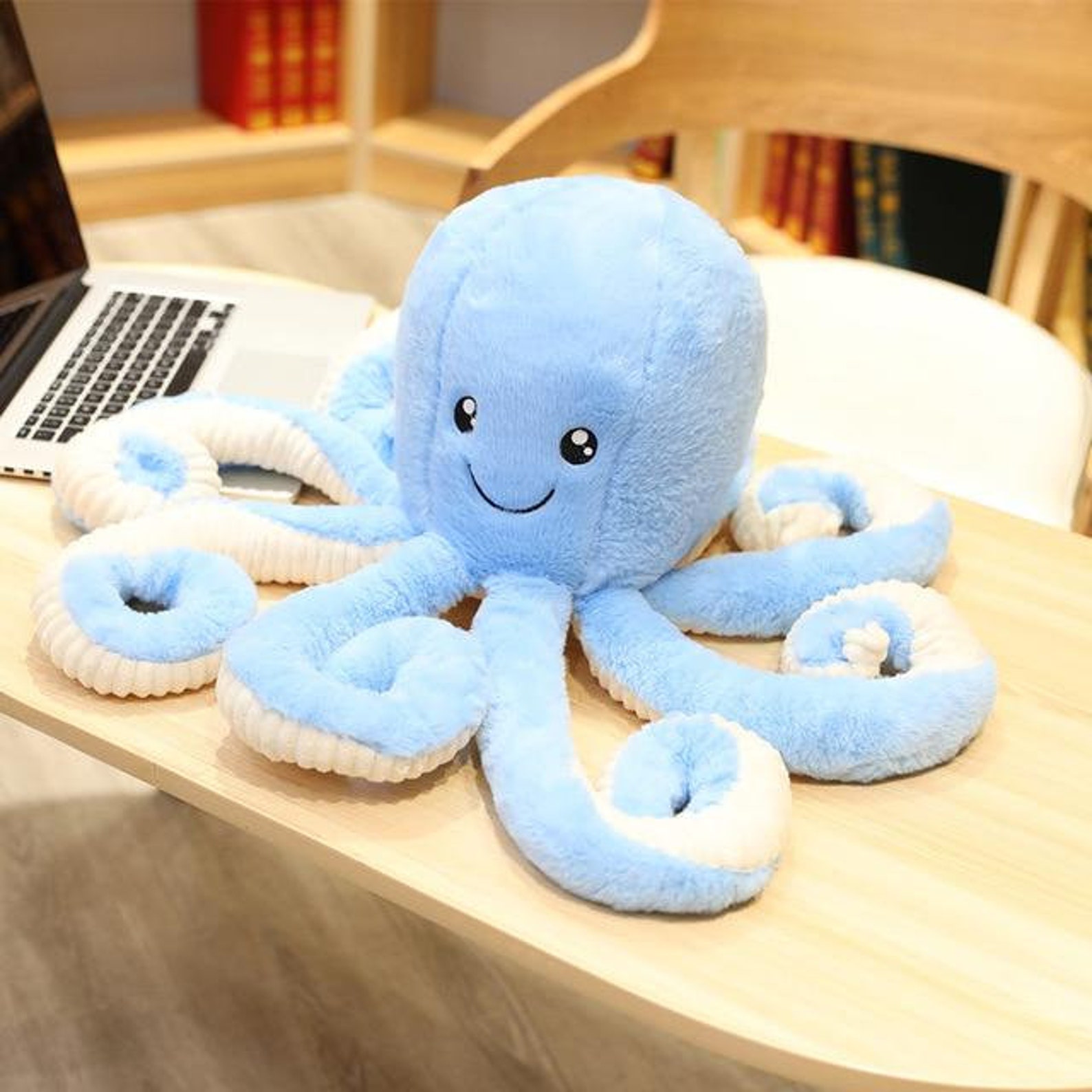 Big Octopus Plush Soft Toy Cute Octopus Plush Toy Happy Etsy