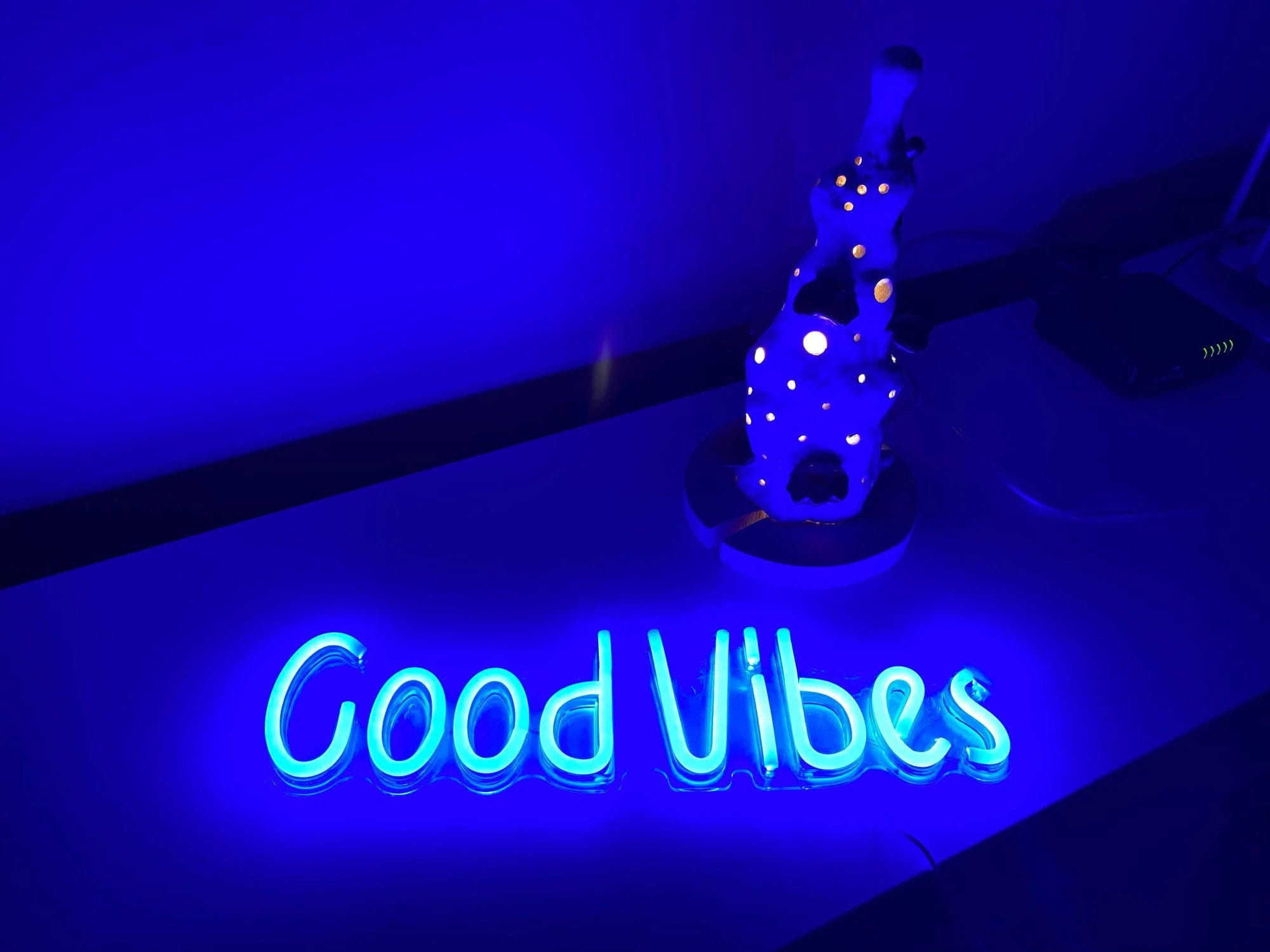 Good Vibes Neon Sign LED Neon Wall Sign LED Blue Color Light Etsy