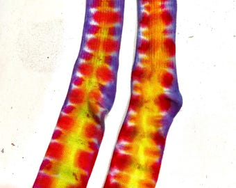 Bamboe tie-dye volwassen geslacht-neutraal- schoenmaat 6-11 duurzaam- kousen
