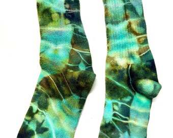 Bamboe tie-dye volwassen geslacht-neutraal- schoenmaat 6-11 duurzaam- kousen