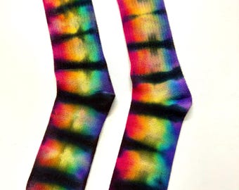Bamboe tie-dye volwassen geslacht-neutraal- schoenmaat 9-13 duurzaam- kousen