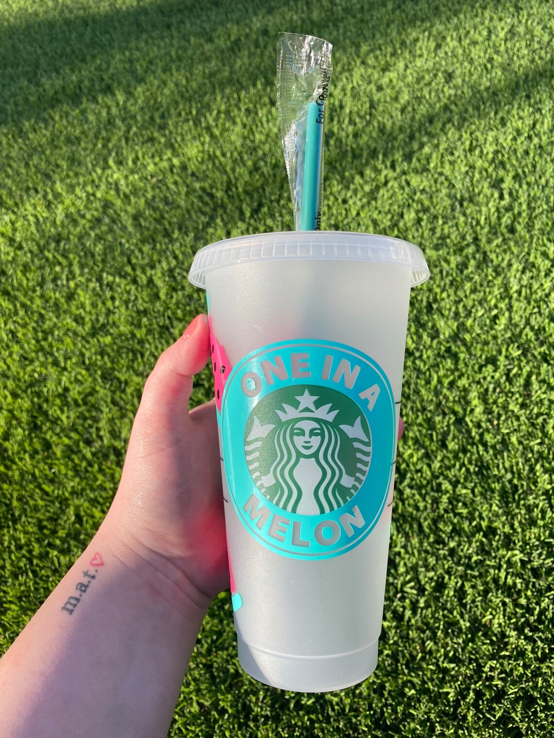 One in A Melon Starbucks Cup Etsy