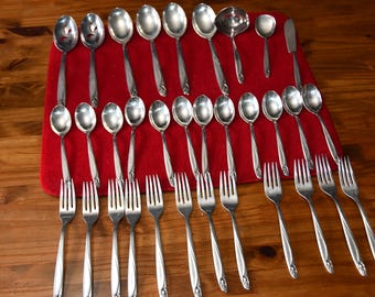 International Deep Silver Delicato Silver Plate 42 Piece Set With