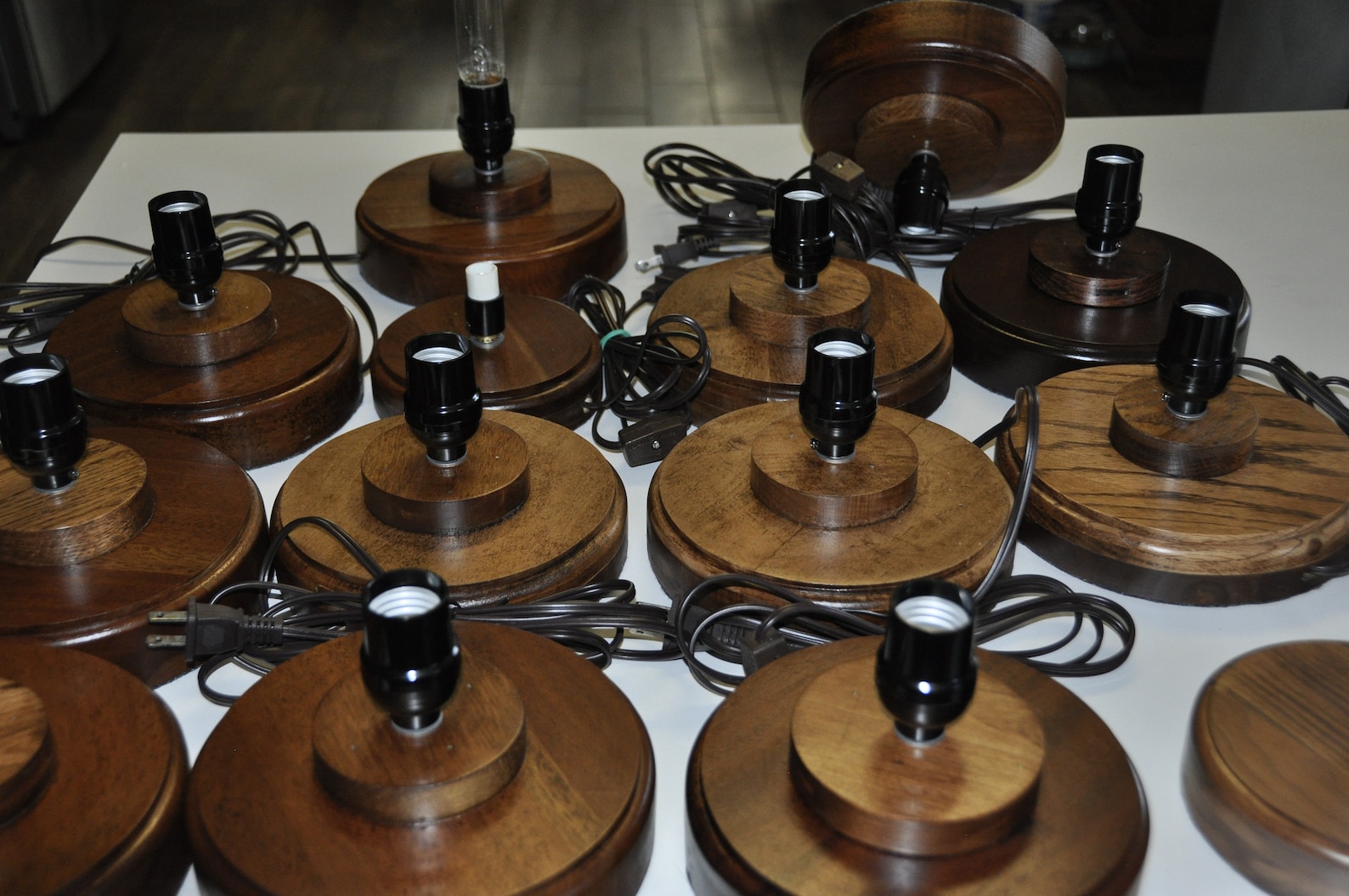 Wood Ceramic Christmas Tree Base With Light Etsy