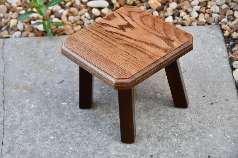 Small Vintage Oak Step Stool - Etsy