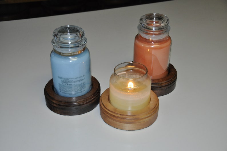 Wood Candle Base/holders Etsy