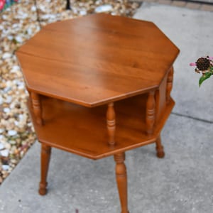 Vintage Octagon End Table