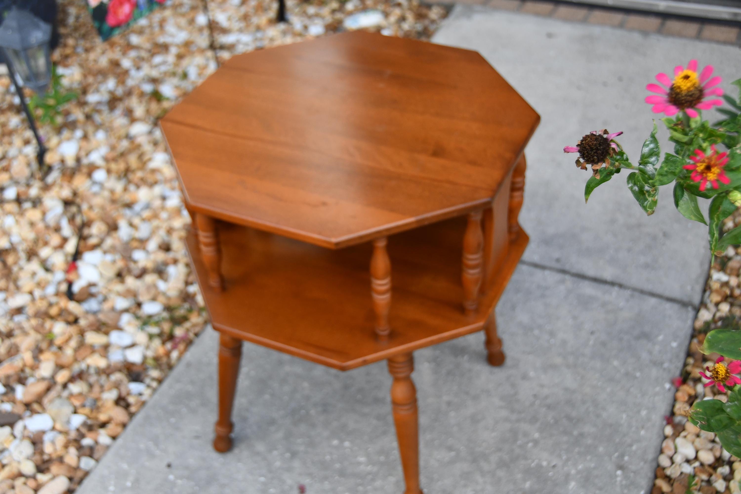 Octagonal End Table - Etsy