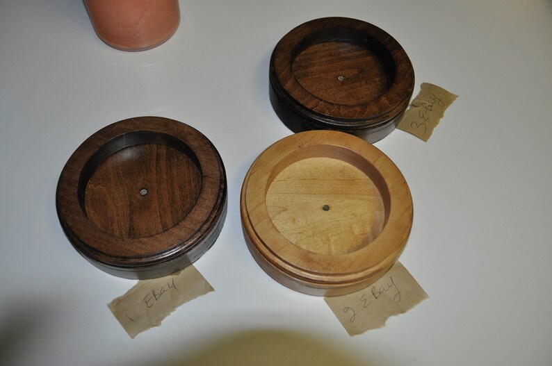 Wood Candle Base/holders Etsy