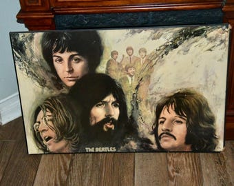 Vintage mounted Beatles Poster